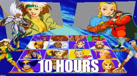 X Men Vs Street Fighter Character Select Extended 10 Hours Youtube