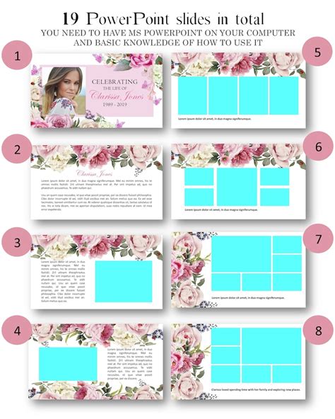 Funeral Powerpoint Presentation Funeral Slide Show Template Etsy
