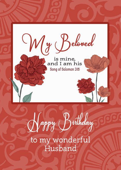 Happy Birthday To My Husband Christian Scripture Flowers Card Ad Affiliate Husband