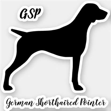 German Shorthaired Pointer Dog Silhouette Gsp Sticker Zazzle