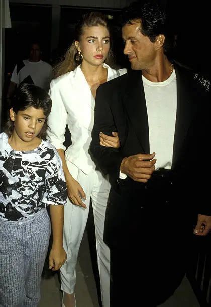 Jennifer Flavin Sylvester Stallone And Son Sage Stallone 1988 Old Photo 1