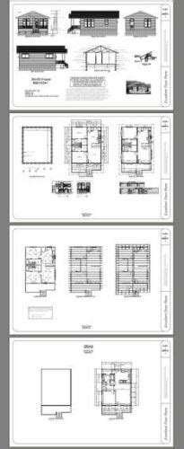 26x32 House 2 Bedroom 2 Bath 832 Sq Ft Pdf Floor Plan 1 Ebay