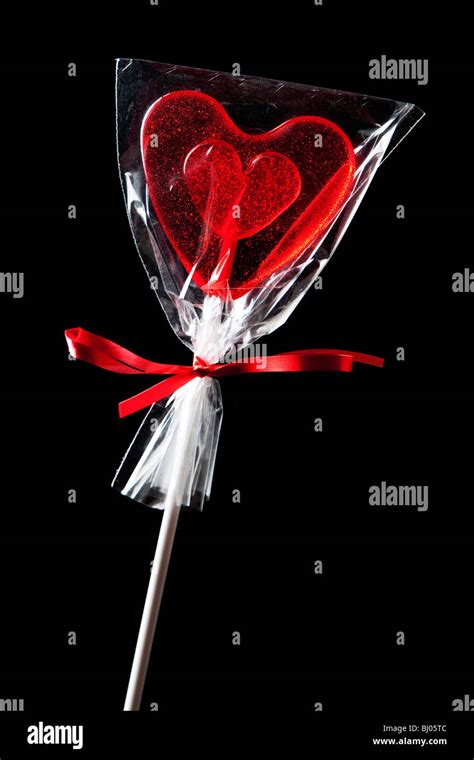 Heart Shape Lollipop Stock Photo Alamy