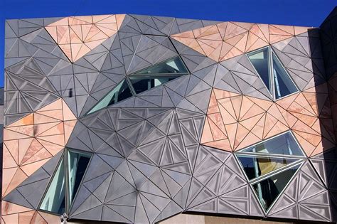All Sizes Triangular 2 Fractal Facade Of Federation Square Melbourne Flickr Photo