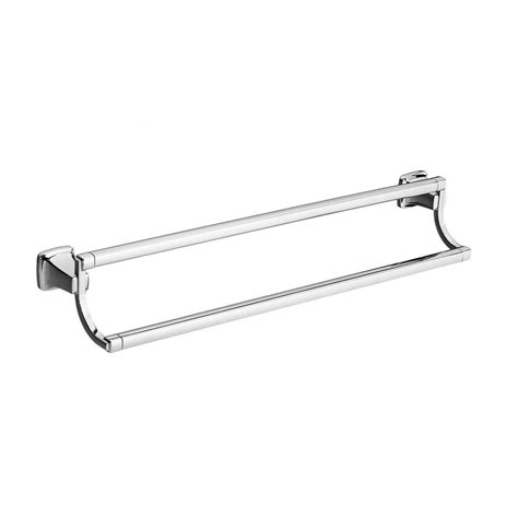 Typically, a towel bar is set at 48 inches above the floor for adults and 36 inches for children. American Standard Townsend 24 in. Double Towel Bar in ...
