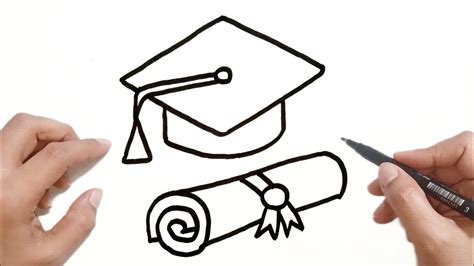 كيف ترسم قبعة التخرج سهلةرسم شهادة التخرج وقبعة التخرج خطوه بخطوهرسم