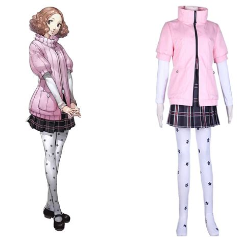 Unisex Anime Cos Persona 5 Haru Okumura Noir Cosplay Costumes Outfit