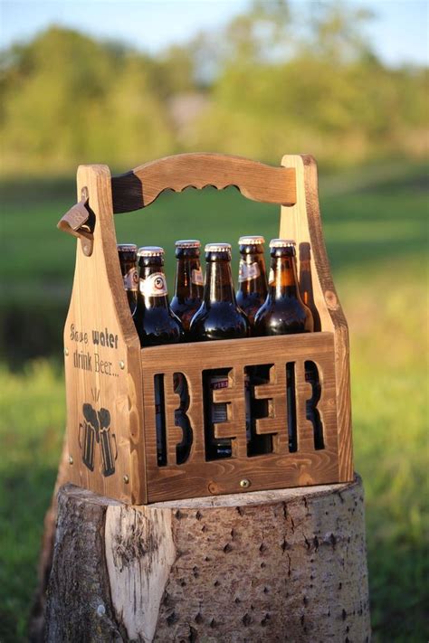 Beer Caddy Beer Carrier Rustic Beer Tote Beer Holder Beer Box Beer Tote