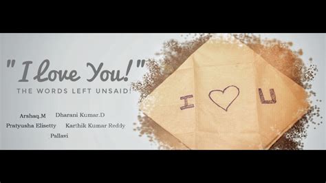 I Love You The Words Left Unsaid Short Film Youtube