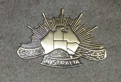 Rising Sun Badge With Map Of Australia New Made Brass Reproduction