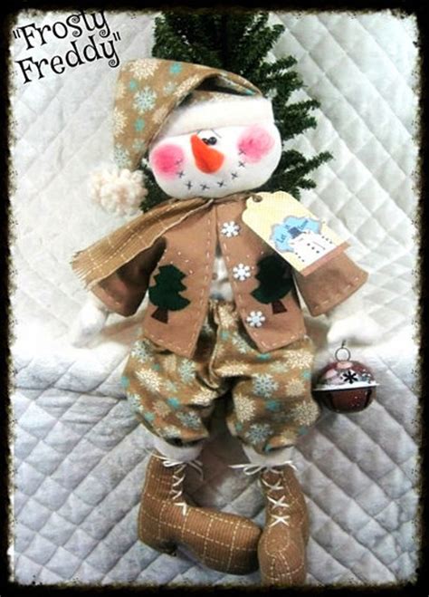 24 Winter Snowman~sewing Pattern 399 Primitive Frosty Freddy~mailed