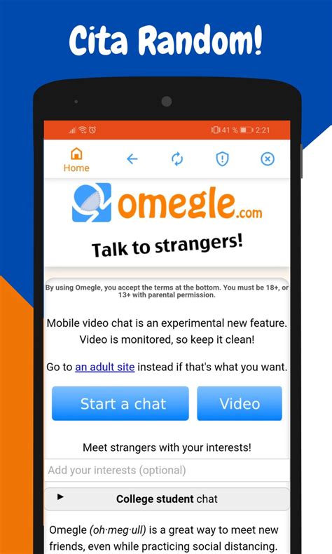 Omegle Mobile Voor Android Download