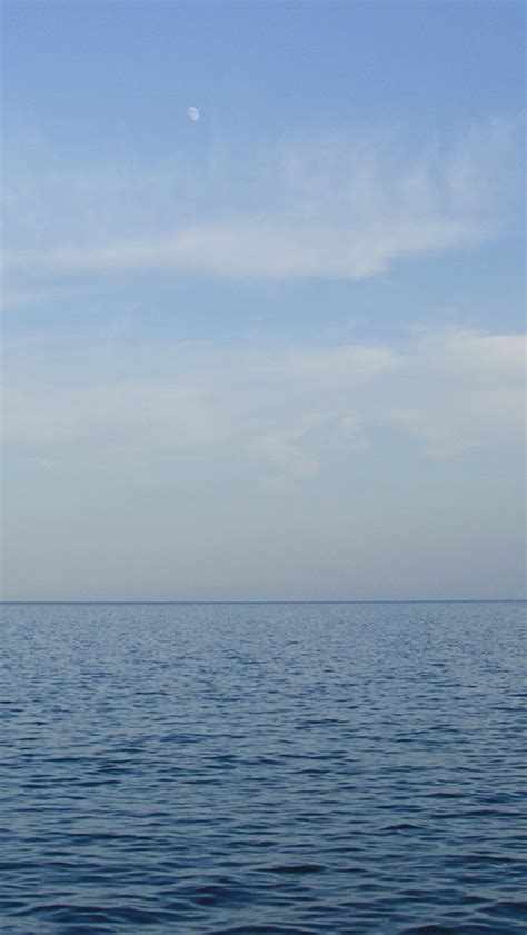 Sea Blue Ocean Sky Nature Iphone Wallpapers Free Download