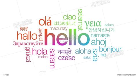Hello In Different Languages Stock Animation | 1117681