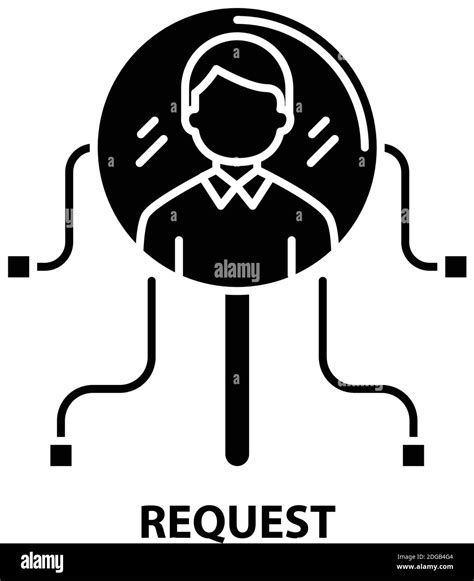 Request Icon Black Vector Sign With Editable Strokes Concept