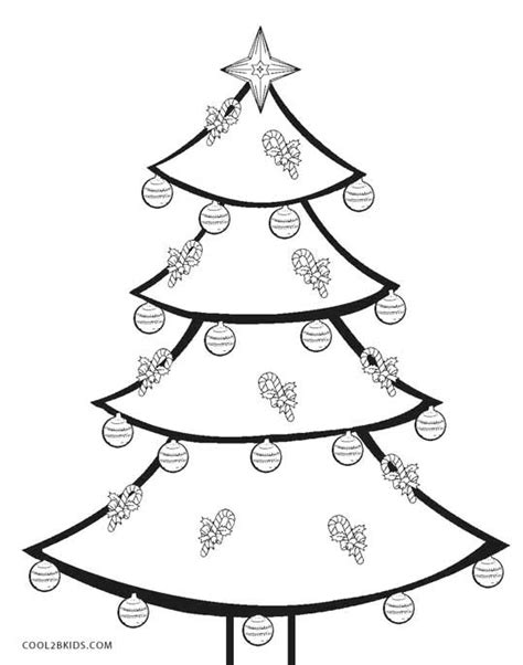 Printable Christmas Tree Coloring Pages For Kids