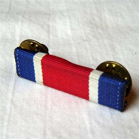 Military Ribbon Pin Vintage Red White Blue By Gooddaysunshinestore