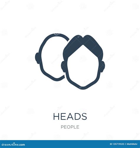 Heads Icon In Trendy Design Style Heads Icon Isolated On White