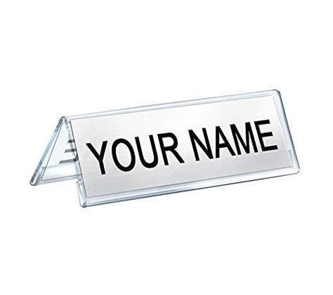 Buy Shuban Acrylic Name Plates For Desks Clear Name Plate Display For