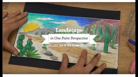 Landscape in One Point Perspective - YouTube