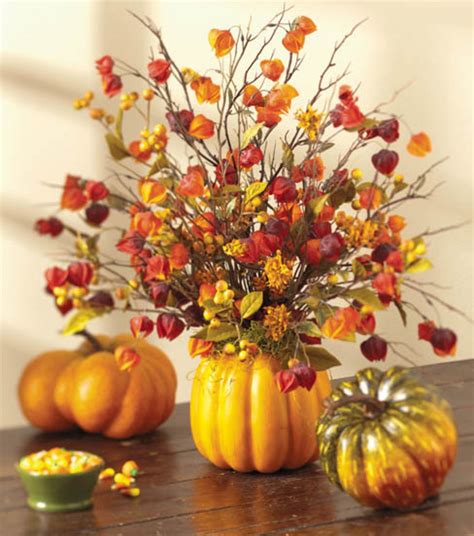 Love The Pretty Fall Colors In This Pumpkin Flower Arrangement