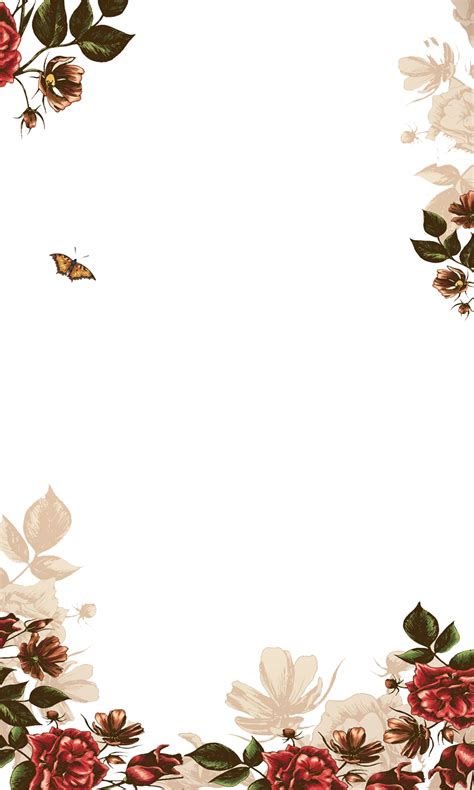 Poster Icon Hand Painted Flowers Border 9001500 Transprent Png Free