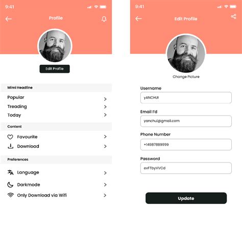 Figma Profile Edit Profile Ui Screen﻿