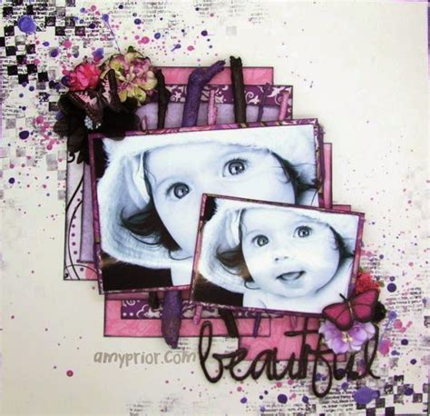 Beautiful Pinks And Purples With Amy Prior Scrapbooking Projects Mixed Media Art Scrappy
