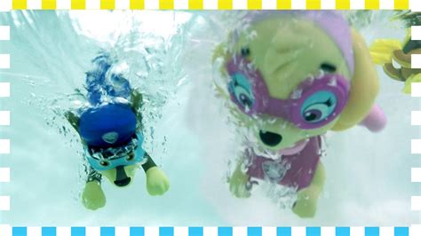 Paw Patrol Paddlin Pup Underwater Swimming Toys Adventure Youtube