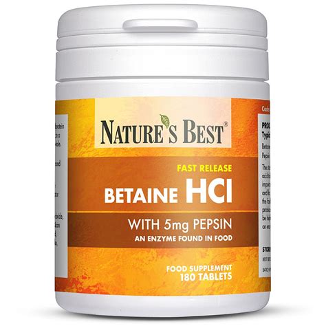 Betaine Hcl Tablets With Pepsin Natures Best