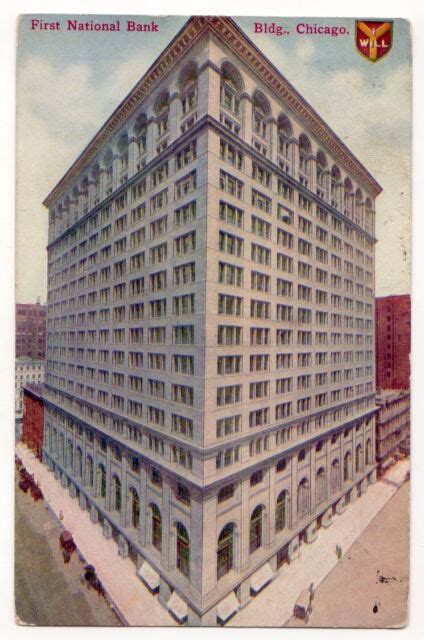 Chicago Illinois C1908 First National Bank Building Demolished In