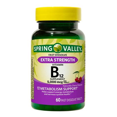 Spring Valley Extra Strength Vitamin B12 Fast Dissolve Tablets 5000