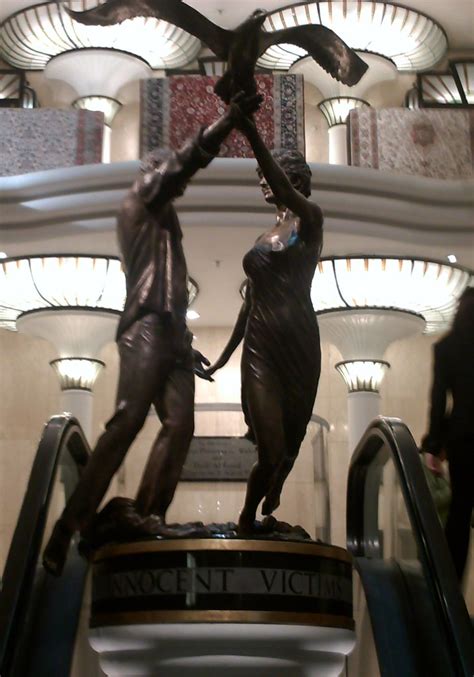 The statue of dodi and diana has been on display at the harrods store in london since 1997. The bronze statue of Diana and Dodi at Harrods, London | Flickr