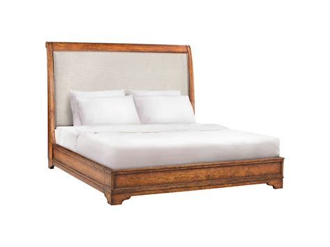 Stanley Furniture Louis Philippe King Upholstered Peninsula Sleigh Bed