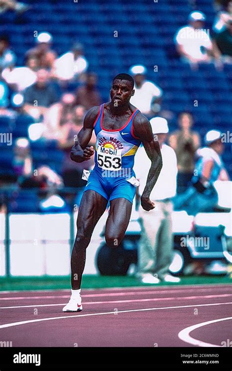 Carl Lewis Usa Competing At The 1996 Us Olympic Track And Field Team