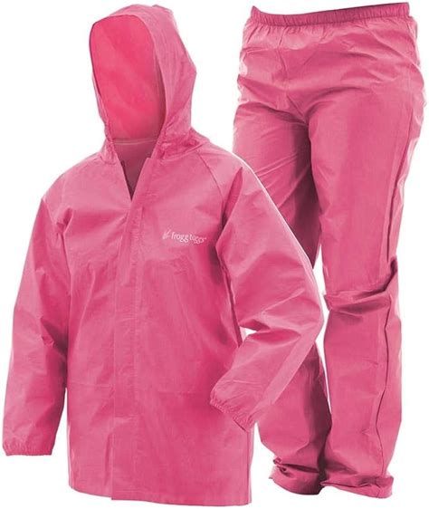 Frogg Togg Kids Waterproof Ultra Lite Rain Suit 2 Piece Pink Youth