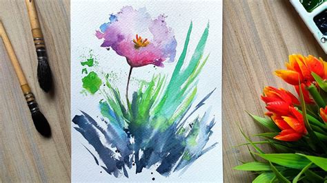 Loose Watercolor Flowers Practice For Beginners Paint With David