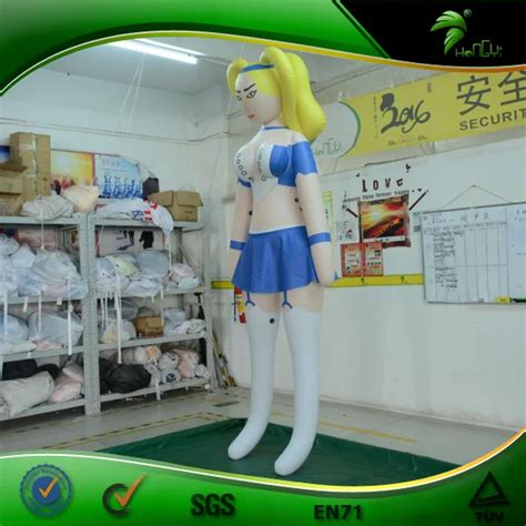 inflatable real size anime figure toy hongyi standing cartoon hot bikini doll inflatable buy