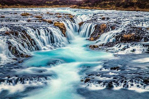 Fotos Island Bruarfoss Arnessysla Natur Wasserfall Fluss