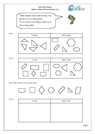 Sorting 2D shapes - Geometry (Shape) by URBrainy.com
