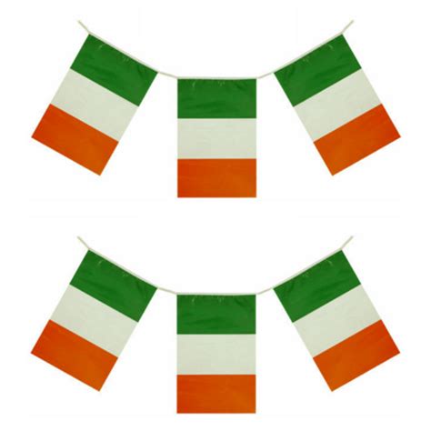 Ireland Flag Bunting St Patricks Day Hanging Irish Party Decoration