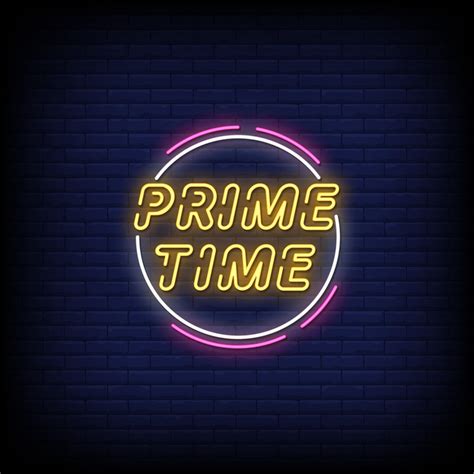 Prime Time Neon Signs Style Text Vector 2268182 Vector Art At Vecteezy