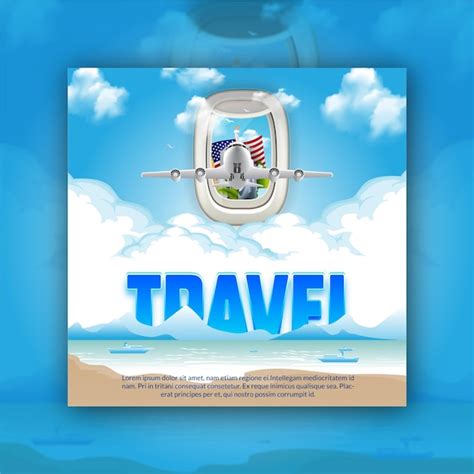 Premium Vector Travel Instagram Social Media Post Banner Template