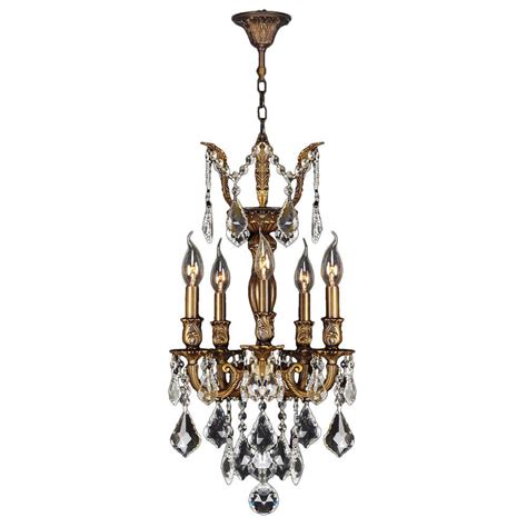 5 out of 5 stars. Worldwide Lighting Versailles 5-Light Antique Bronze and Clear Crystal Chandelier-W83330B13 ...