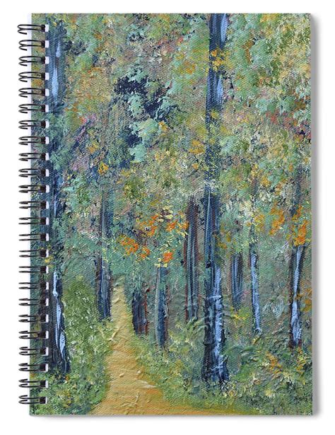 Forest Landscape Painting Impressionism Spiral Notebook For Sale By