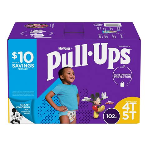 Huggies Pull Ups Learning Designs Training Pants For Boys Size 4 18