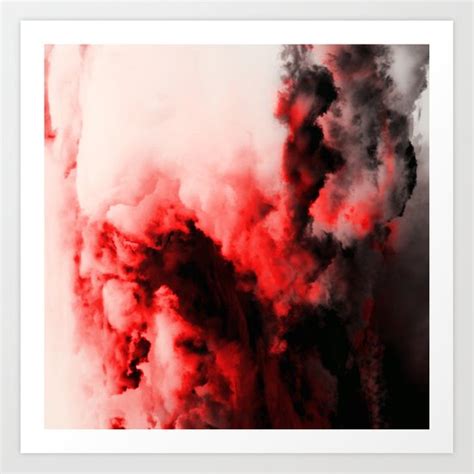In Pain Red And Black Abstract Art Print By Printpix