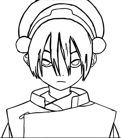 cool The Legend Of Aang Toph Portrait Dejakob Dxuxf Avatar Aang Coloring Page | Avatar aang