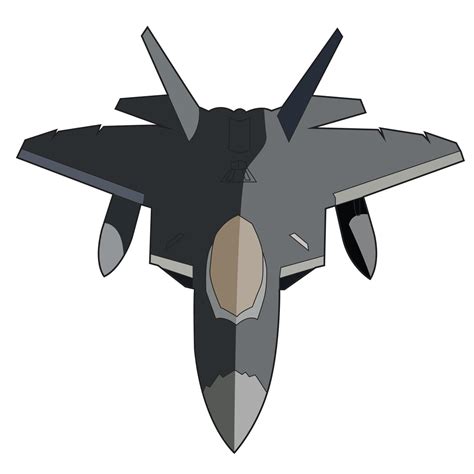 F22 Raptor Jet Fighter Front View Vector Design 7607593 Vector Art At