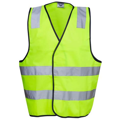 Hi Vis Reflective Safety Vest Daynight Use Yellow Large Each